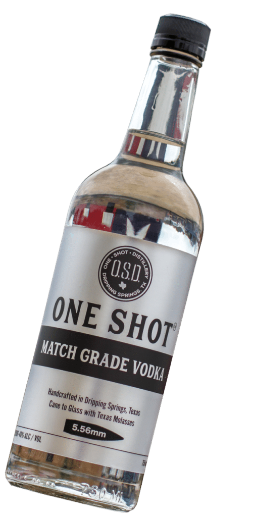 One Shot Distillery Match Grade Vodka Bottle